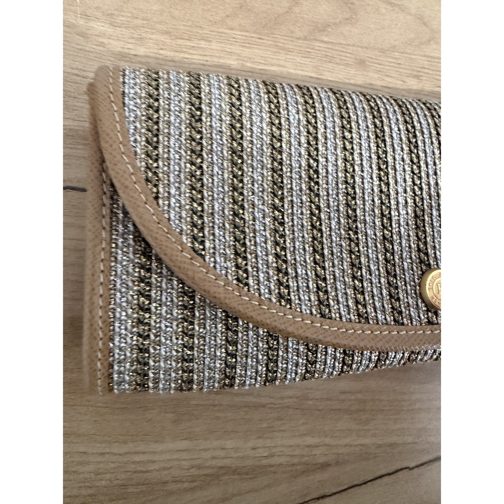 Eric Javits New York Woven Cluth & Shoulder Purse Bag Stripe F - Picture 3 of 9